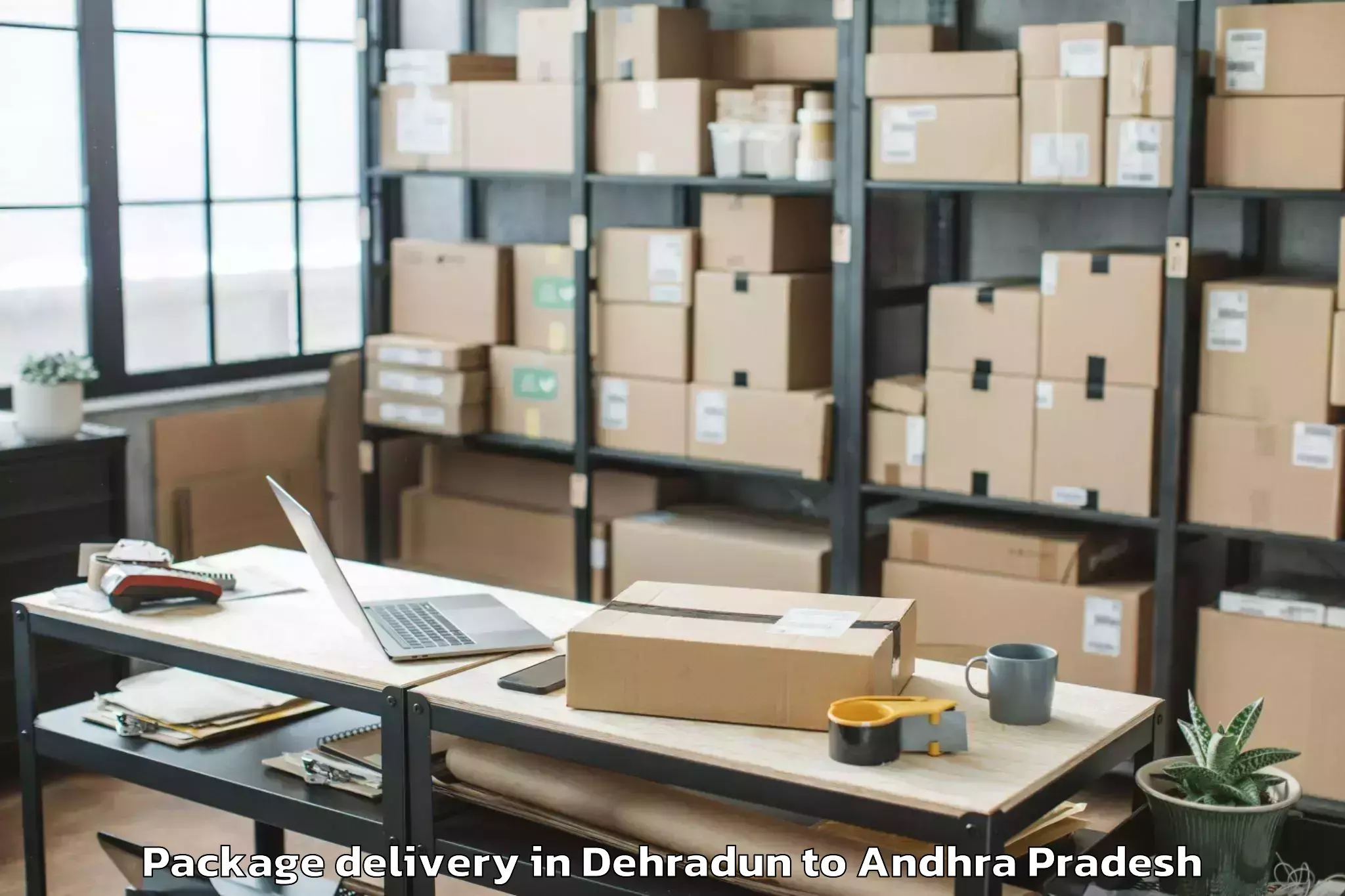 Quality Dehradun to Tsunduru Package Delivery